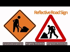 Indicateur d'avertissement réglementaire réfléchissant en métal