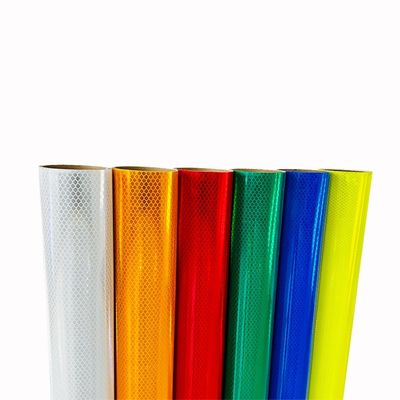 4x150FT Micro Blanc Jaune Haute Visibilité Micro Diamant Grade Film Vinyle Réfléchissant pour Panneaux de Signalisation ODM