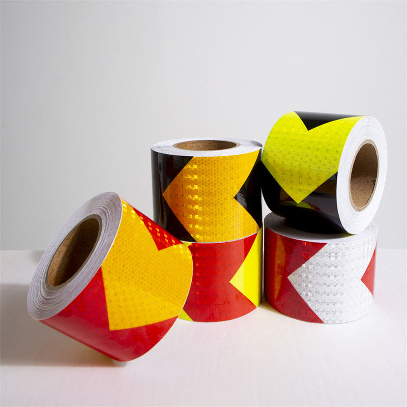 Biocolor Sécurité du ruban adhésif réfléchissant Noir et Jaune Fillette blanche et rouge