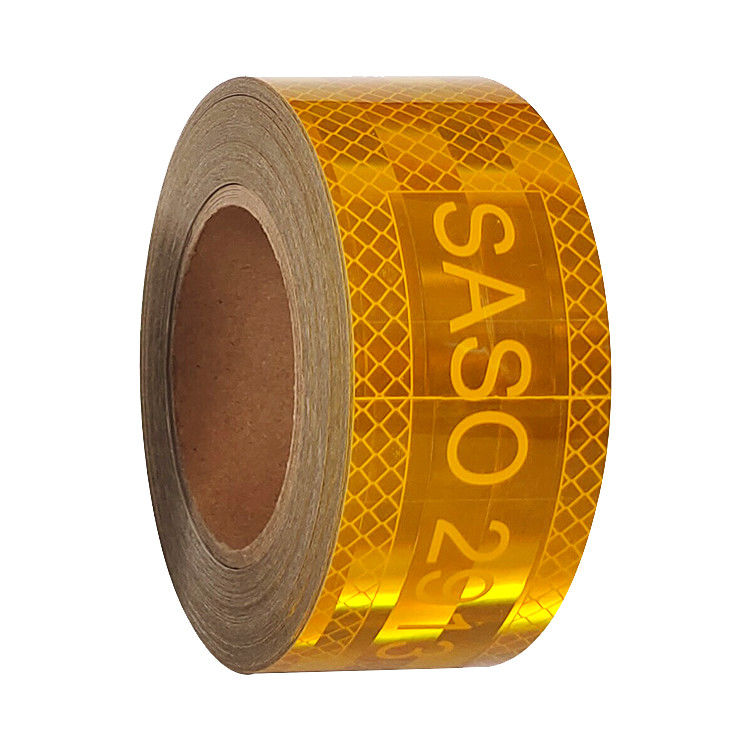 Ruban réfléchissant jaune métallisé SASO 2913 pour l'Arabie saoudite avec revêtement en aluminium
