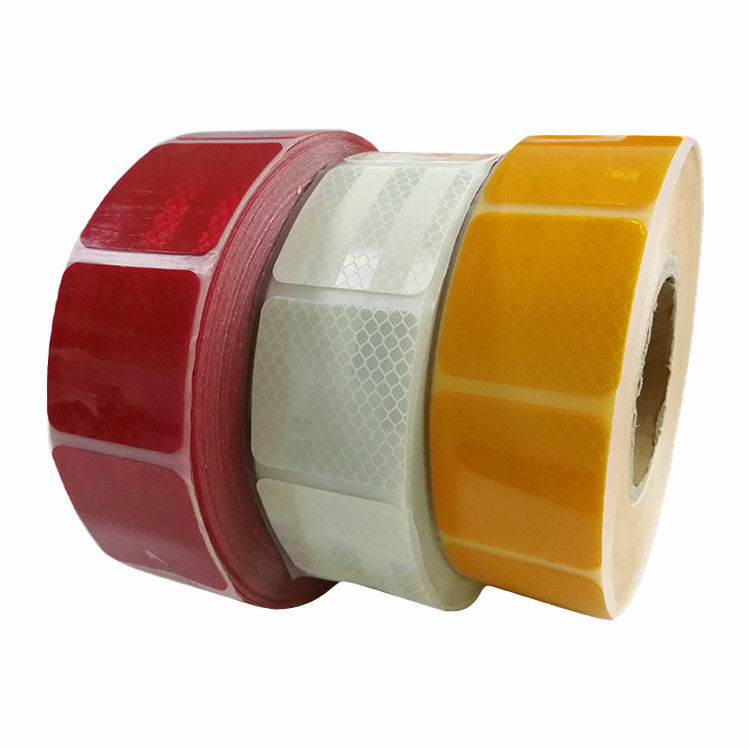 Ruban de sécurité réfléchissant étanche à l'eau large de 2 pouces longueur de 150 pieds rouge, blanc et jaune pour camions