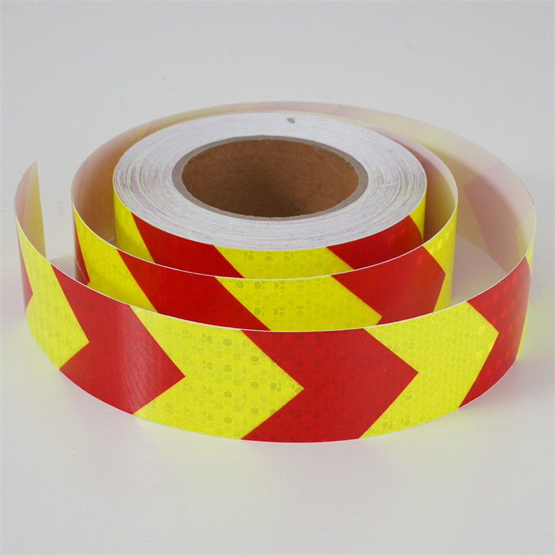 Blanc arrière colle de couleur cristalline PVC grille film réfléchissant Bicicle contour panneau d'avertissement autocollant ruban adhésif réfléchissant