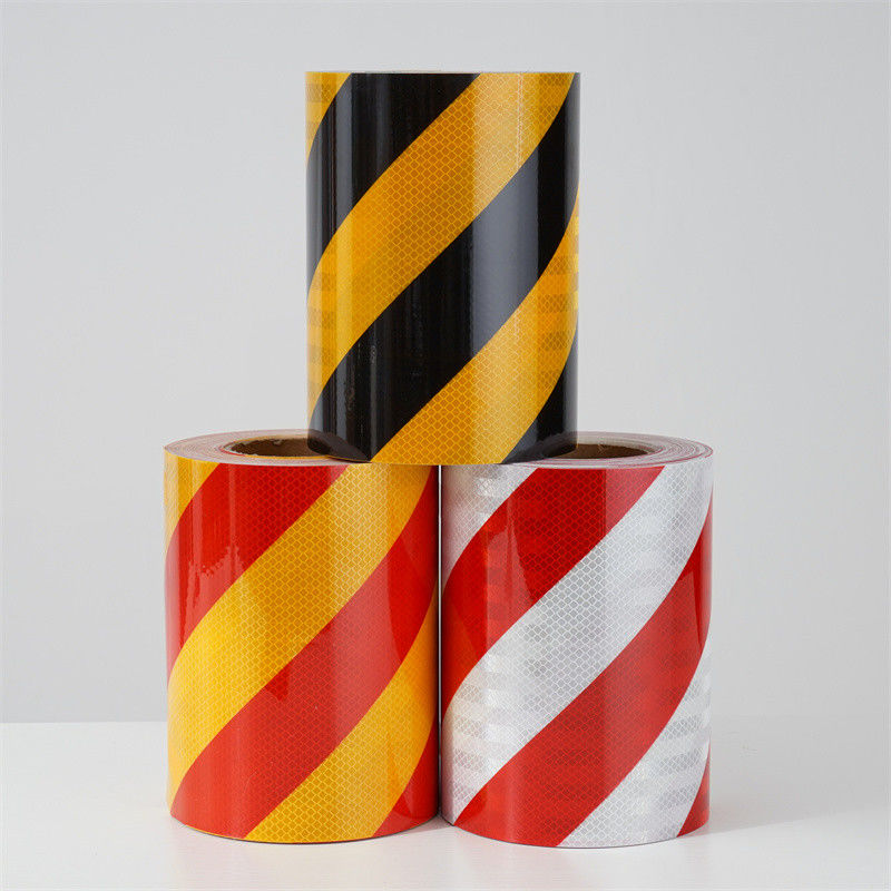 Double couleur pré-décapé Ingénieur Grade EGP Prismatique Retro Reflecteur Blanc / Rouge Noir / Jaune