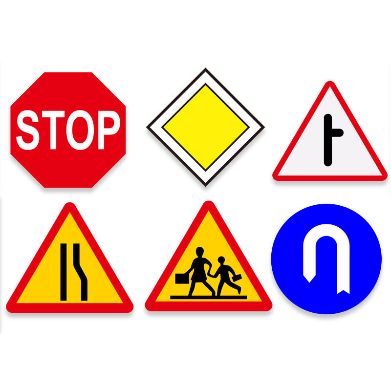 Symbole de circulation obligatoire réfléchissant en forme de Pentagone