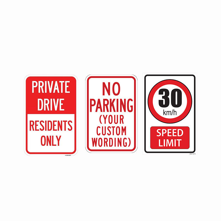 Signes routiers personnalisés réglementaires obligatoires Rétroréfléchissants Signes de circulation Blanc Noir Rouge