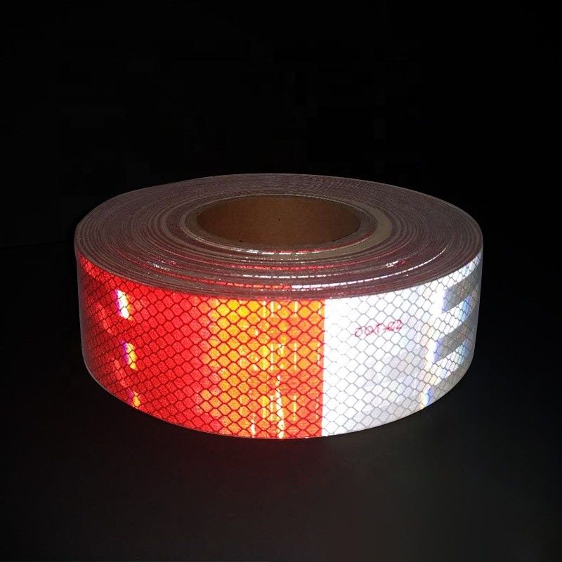 Ruban réfléchissant à haute visibilité rouge et blanc DOT-C2 pour véhicules pour camions Ruban réfléchissant