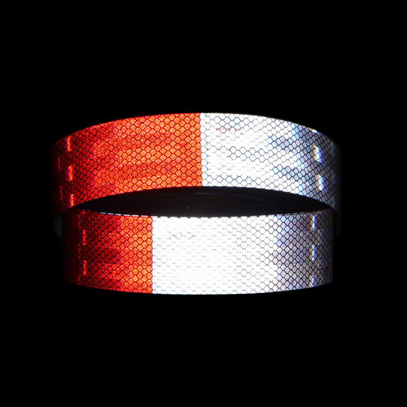 Tape réfléchissante rouge et blanc DOT C2 marquant la visibilité DOT pour la sécurité des véhicules