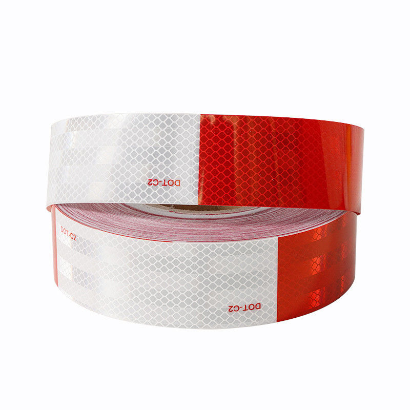 Tape réfléchissante rouge et blanc DOT C2 marquant la visibilité DOT pour la sécurité des véhicules