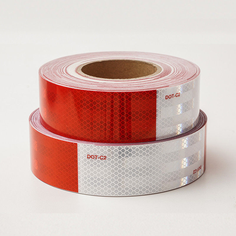 Tape réfléchissante DOT pour véhicule de haute intensité de 2 pouces blanc et rouge