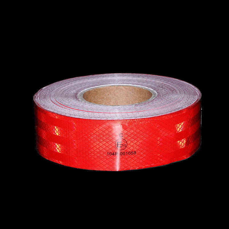 Rouleau de ruban réfléchissant prismatique ECE 104r de 2 pouces * 150 pieds Blanc Jaune Rouge Radium pour véhicules