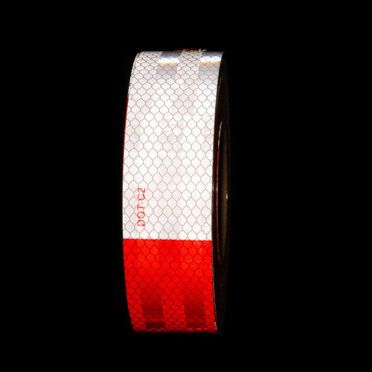 Tape réfléchissante pour remorque extérieure DOT C2 Tape réfléchissante 2 pouces x 150 pieds imperméable blanc et rouge