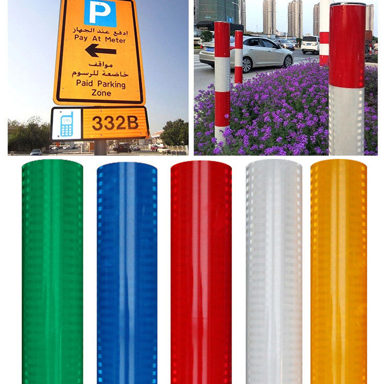 Réflecteur hautement visible en extérieur LU Feuille de PET Auto-adhésif Réflecteur pour les installations de sécurité routière