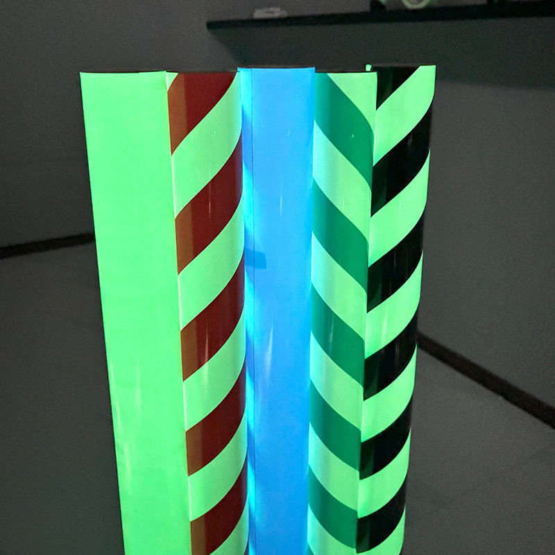 LU Lumière dans l'obscurité Avertissement Adhésif Lumineux Fluorescent Lumineux Film Photo Luminescent Ruban adhésif