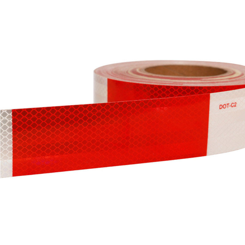 Vinyle réfléchissant à haute intensité 10 ans bande réfléchissante rouge-blanc dot-C2