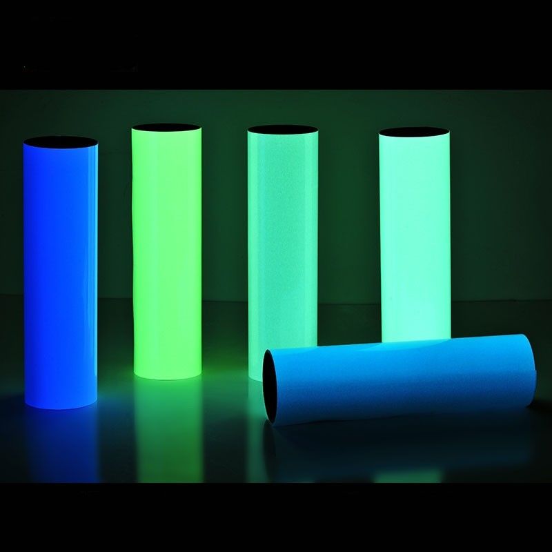 PVC Nuit lumineuse dans l'obscurité Photoluminescence Vinyle auto-adhésif Signes d'avertissement de sécurité imprimés Nuit lumineuse lumineuse