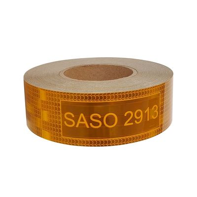 Bon prix LU Saso 2913 Autocollant adhésif réfléchissant bandeau d'avertissement de sécurité 5cmx25m 7,5 cm 10 cm bandeau métallisé réfléchissant jaune bandeau d'avertissement de sécurité pour camion en ligne