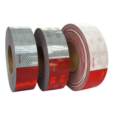 Bon prix Rubans adhésifs réfléchissants DOT C2 COT-C2 en aluminium blanc et rouge imperméables en ligne