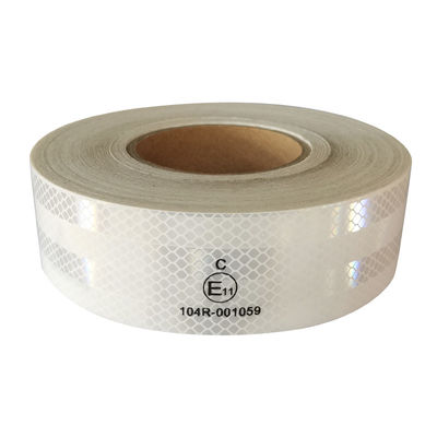 Bon prix Tape réfléchissante pour véhicule PET Micro prismatique blanche à viscosité visible Certifié ECE en ligne