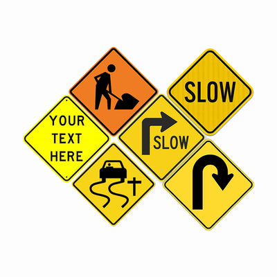 Bon prix Signes de circulation personnalisés jaune ralentissant les signaux réfléchissants pour la sécurité routière en ligne