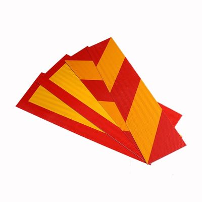 Bon prix Plaques de marquage arrière réfléchissantes en aluminium pour camions à rayures jaunes et rouges pour véhicules en ligne