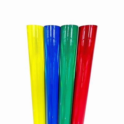 Bon prix Matériau de tôle réfléchissante de qualité diamantée PMMA Ruloir de vinyle pour avertissement de sécurité en ligne