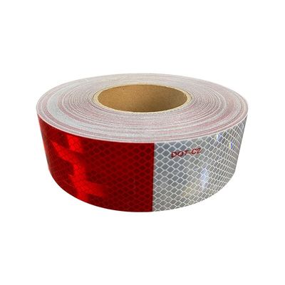 Bon prix Autoadhésif DOT-C2 rouge et blanc prismatique rétro-réfléchisseur ruban adhésif pour véhicule remorque camion en ligne