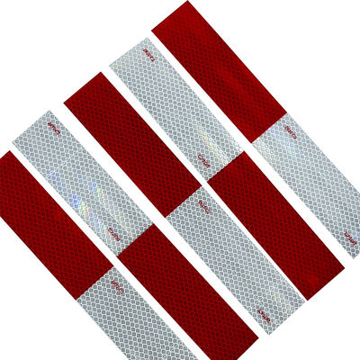 Bon prix DOT-C2 Reflective Safety Tape Waterproof Red & White Self Adhesive Conspicuity Tape en ligne