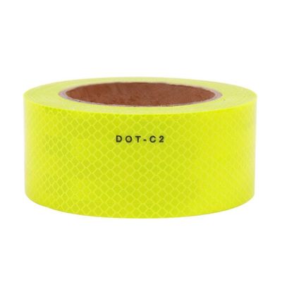 Bon prix High Intensity Fluorescent Yellow Green PMMA Micro Prismatic DOT C2 Reflective Tape en ligne