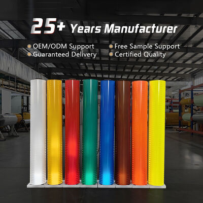 Bon prix Feuille réfléchissante prismatique HIP de type IV ASTM D4956 avec une durabilité en extérieur de 10 ans et des performances rétroréfléchissantes grand angle pour la signalisation routière en ligne