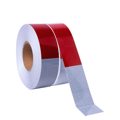 Bon prix Ruban réfléchissant DOT en perles de verre rouge et blanc pour marquages de sécurité de véhicules en ligne